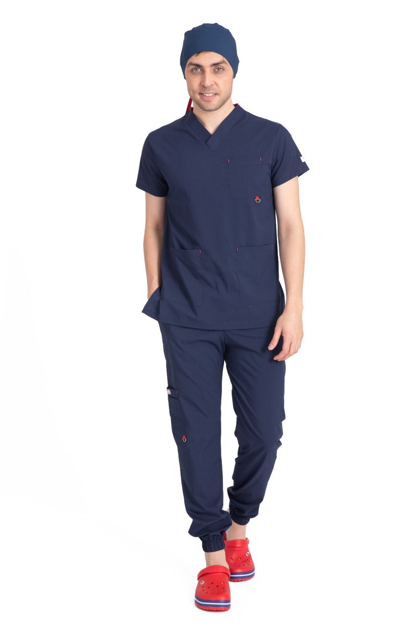 Dr Jogger Scrubs Likralı Koton Kumaş Erkek Lacivert