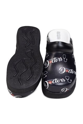 Sabo Terlik Kadın Siyah Doktor Baskılı 209