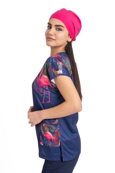 Flamingo Desenli Tek Üst Forma Dr Greys Model