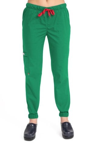 Dr Jogger Scrubs Likralı Koton Kumaş Kadın Çimen Yeşili