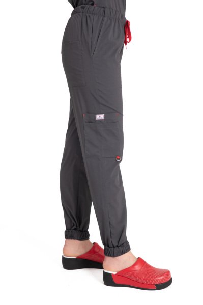 Dr jogger pantolon likralı koton kadın tek alt Füme - 60-9XL Özel Sipariş
