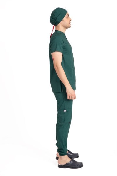 Dr Jogger Scrubs Likralı Koton Kumaş Erkek Haki Yeşil