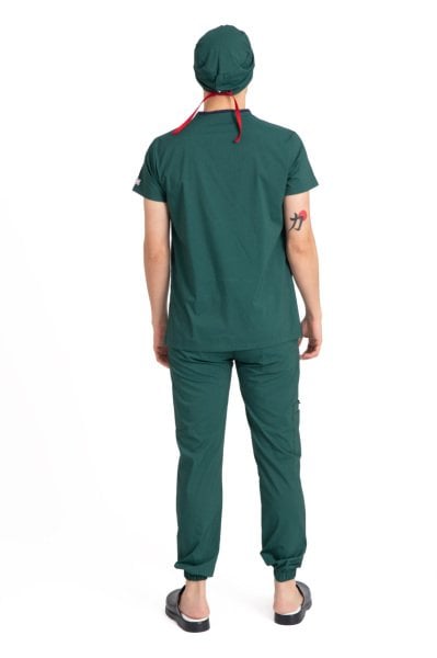 Dr Jogger Scrubs Likralı Koton Kumaş Erkek Haki Yeşil