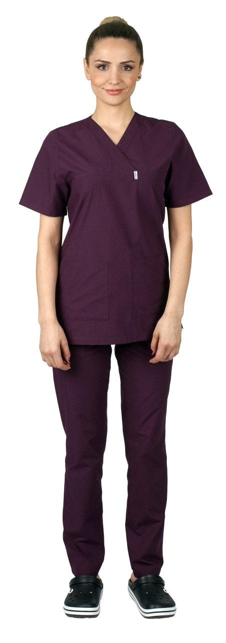 Cerrahi Forma Takımları Kadın Terikoton Kumaş Tüm Renkler 58-8XL Özel Sipariş - MÜRDÜM-39