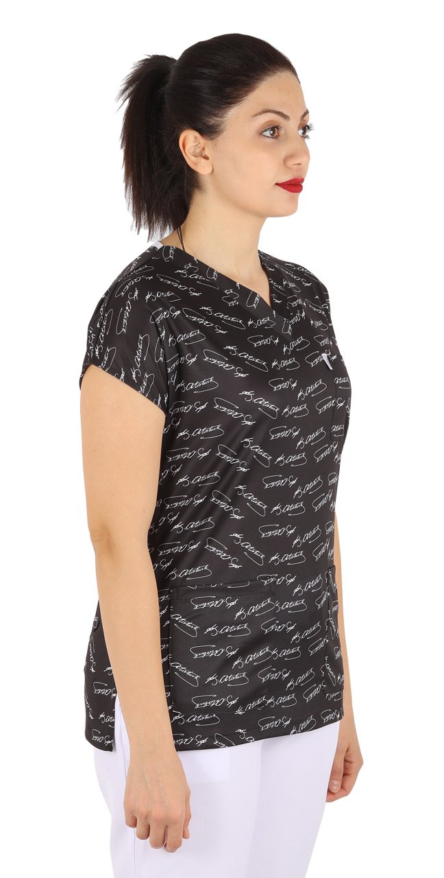 Atatürk İmzalı Kadın Cerrahi Forma Üst-Dry Touch Kumaş