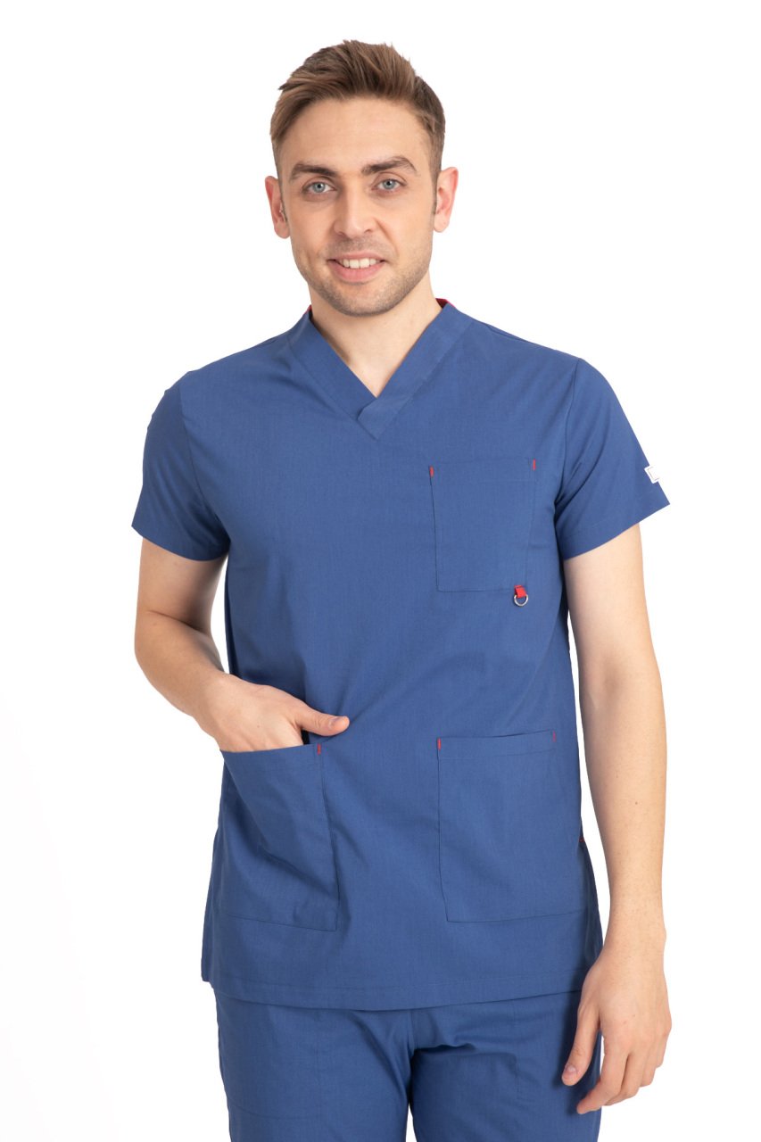 Dr Jogger Scrubs Likralı Koton Kumaş Erkek Petrol Mavisi