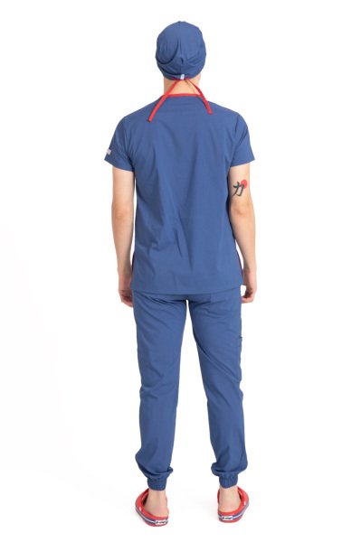 Dr Jogger Scrubs Likralı Koton Kumaş Erkek Petrol Mavisi