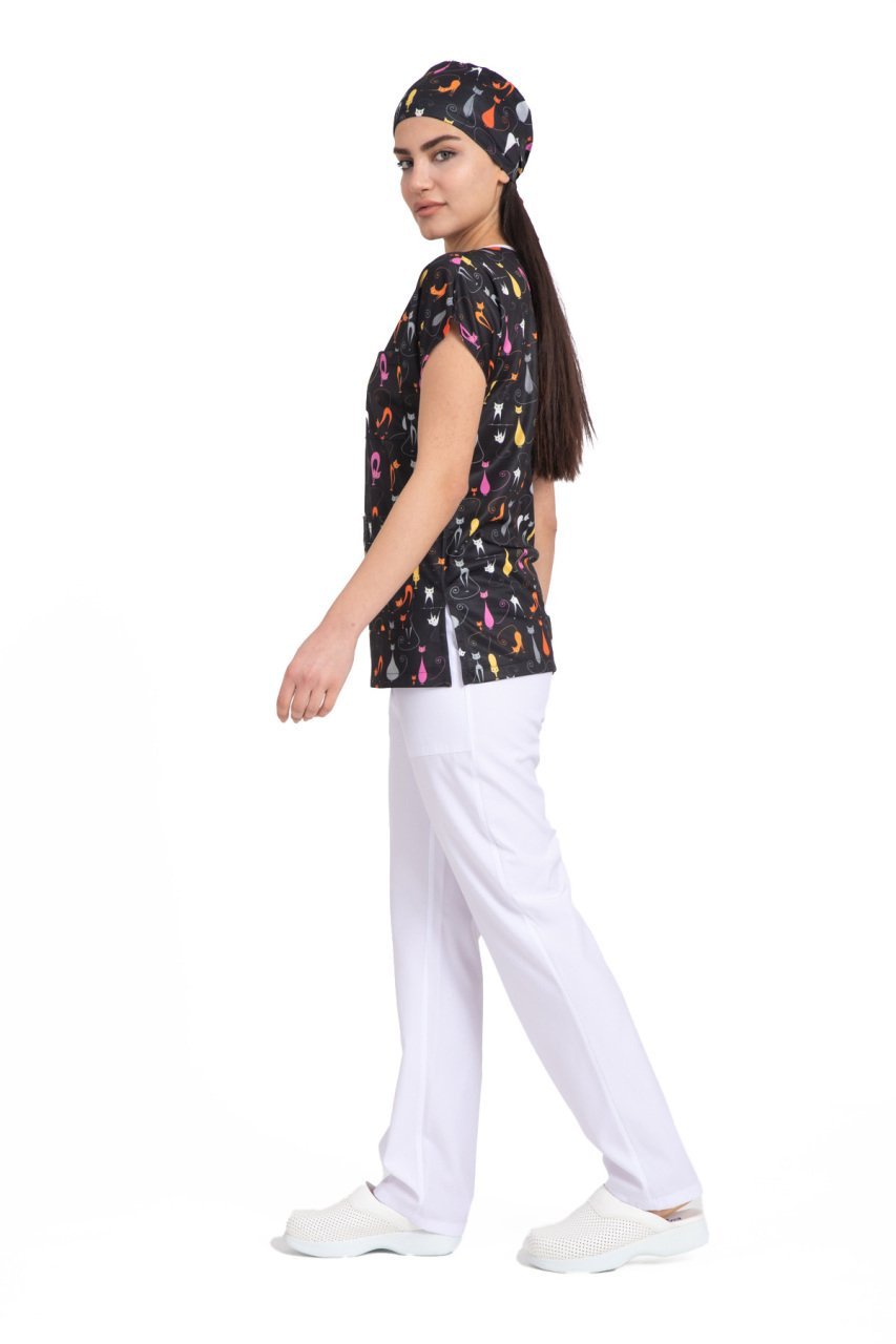 Desenli Tek Üst Bayan Model 32 Dry Touch Kumaş