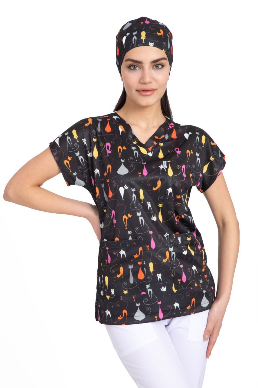 Desenli Tek Üst Bayan Model 32 Dry Touch Kumaş