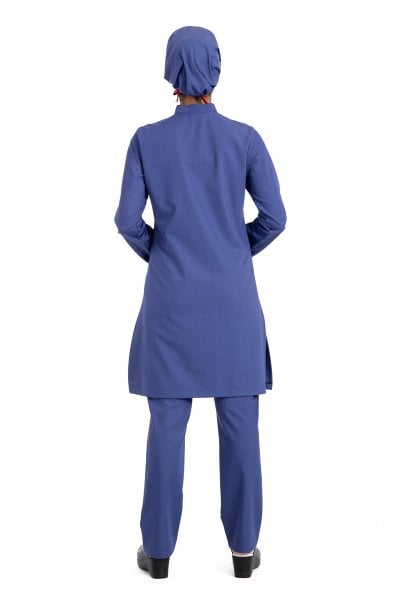 Likralı Pamuklu Tesettür Forma Tst-03 46/XXL - İndigo