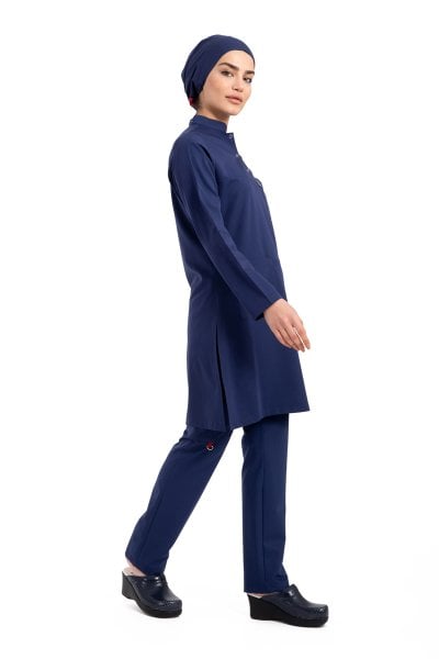 Likralı Pamuklu Tesettür Forma Tst-03 48/3XL Özel Sipariş - Açık lacivet