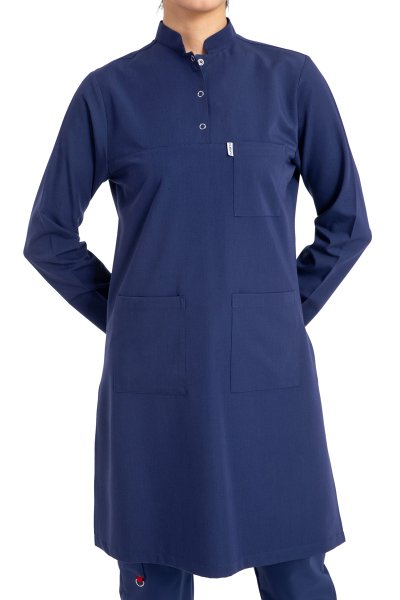 Likralı Pamuklu Tesettür Forma Tst-03 50/4XL Özel Sipariş - Açık lacivet