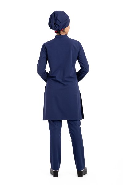 Likralı Pamuklu Tesettür Forma Tst-03 50/4XL Özel Sipariş - Açık lacivet
