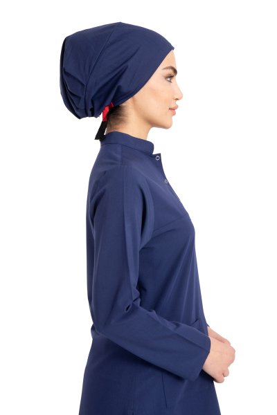 Likralı Pamuklu Tesettür Forma Tst-03 50/4XL Özel Sipariş - Açık lacivet