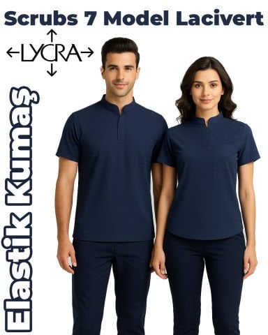 Scrubs Model 7 Tek Üst Elastik Kumaş Unisex