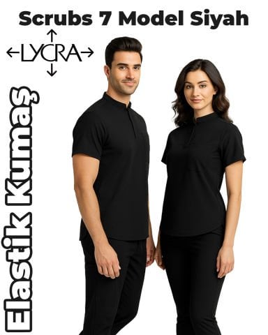 Scrubs Model 7 Tek Üst Elastik Kumaş Unisex