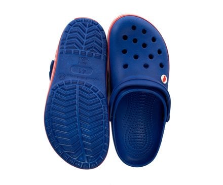 Q Clogs Sabo Terlik Saks Mavi Kırmızı Bantlı Erkek Kadın