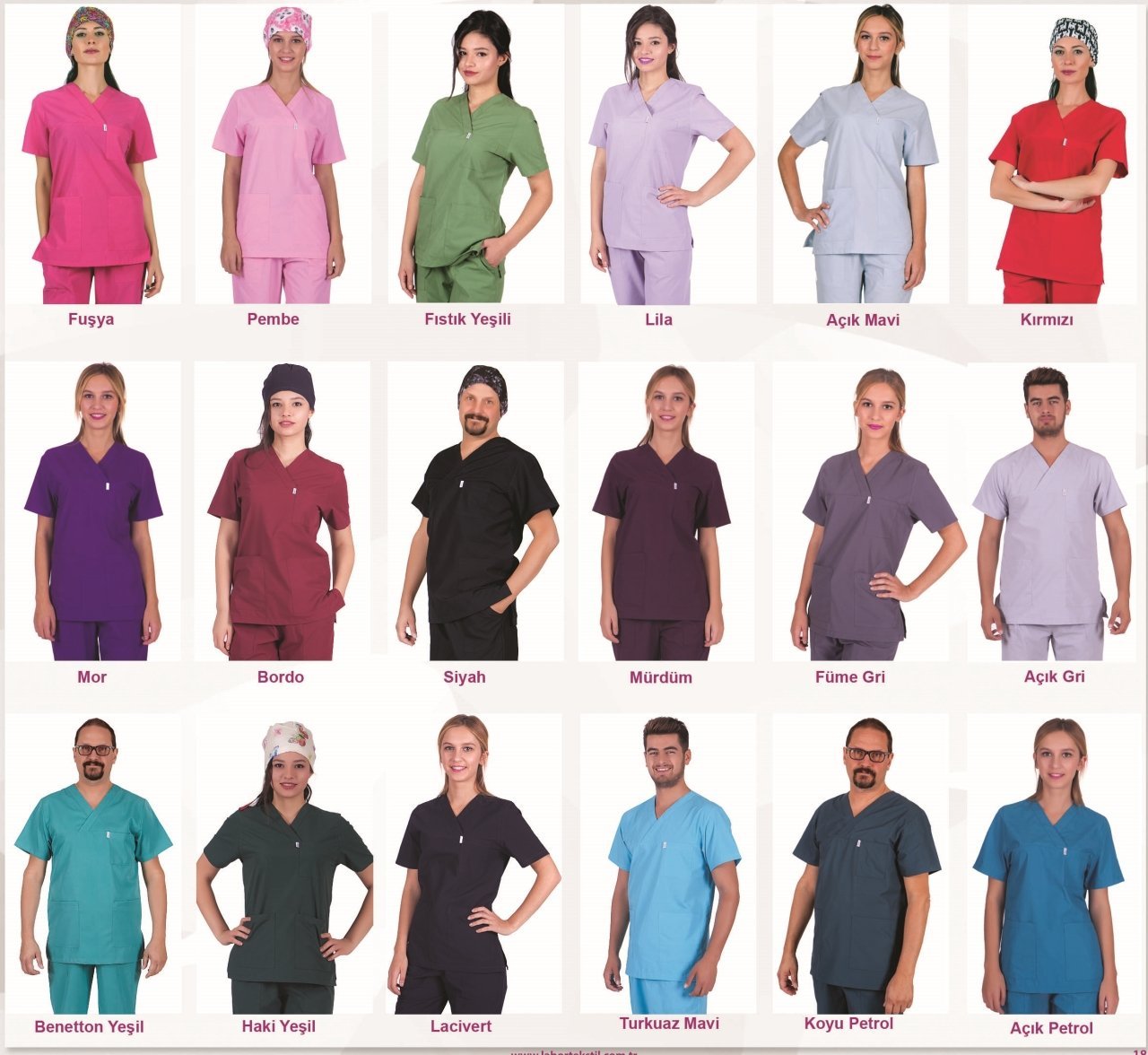 Ameliyathane Takım Erkek Terikotton Kumaş Tüm Renkler