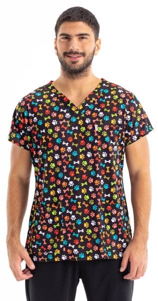 Renkli Patili Kemik Desen Erkek Tek Üst No:22