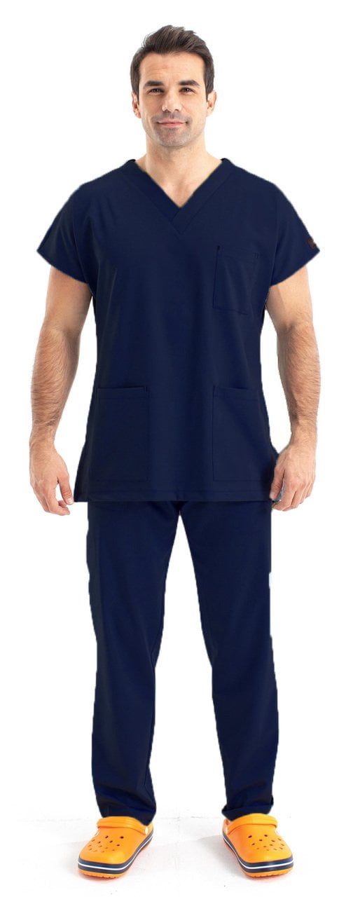Dr Greys Model Cerrahi Forma Terikoton Erkek Lacivert Renk