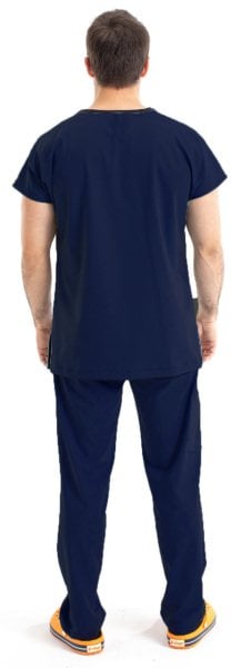 Dr Greys Model Cerrahi Forma Terikoton Erkek Lacivert Renk