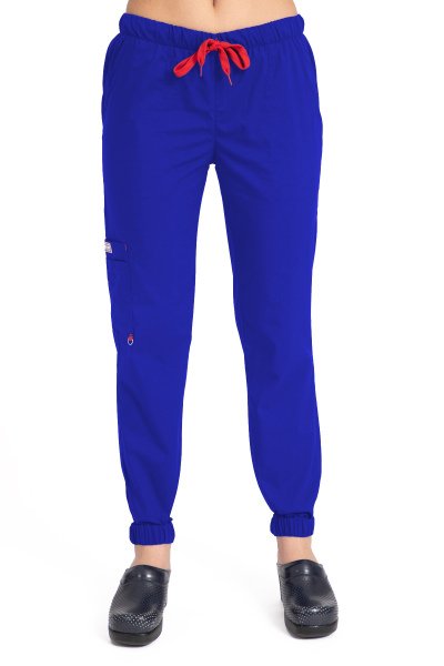 Dr Jogger Scrubs Likralı Koton Kadın Saks Mavisi