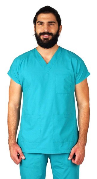 Dr Greys Model Cerrahi Forma Terikoton Erkek Benetton Yeşil Renk