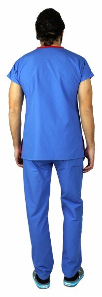 Dr Greys Model Cerrahi Forma Terikoton Erkek Parlement Mavi Renk