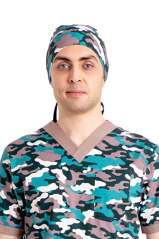 Cerrahi Bone Yeşil Toprak Kamuflaj Elastik Kumaş