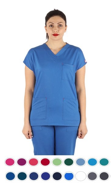 Dr.Greys Model Bayan Tek Üst Terikoton Kumaş Forma