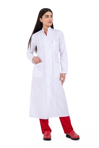Laboratuvar Önlüğü Kadın Uzun 120 cm Boy Hakim Yaka Bp11 46-2XL