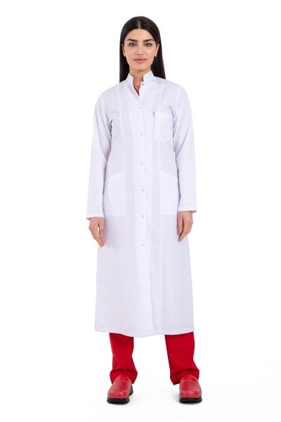 Laboratuvar Önlüğü Kadın Uzun 120 cm Boy Hakim Yaka Bp11 46-2XL