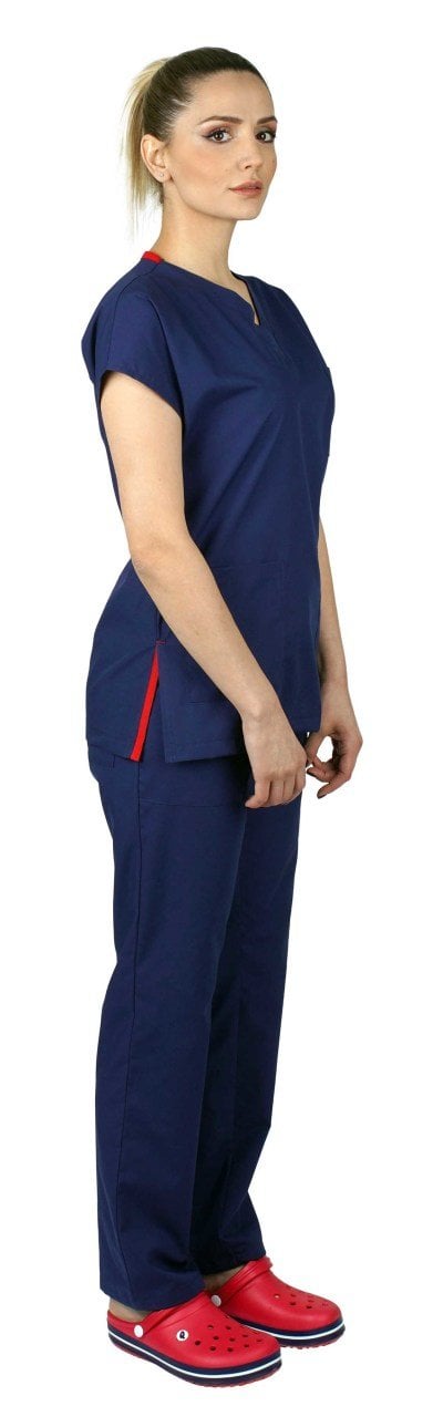Dr Greys Modeli Cerrahi Forma Kadın Açık Lacivert