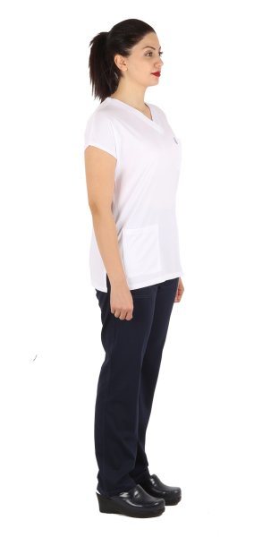 Dr Greys Model Cerrahi Üst Beyaz Dry Touch Yazlık Çok İnce Kumaş Kadın Üst