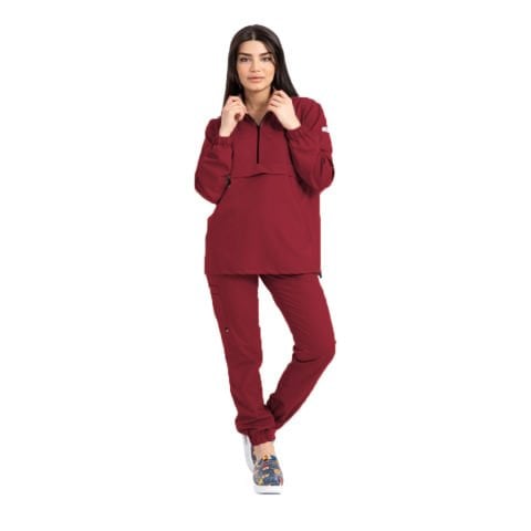 Özel tasarım cerrahi forma kanguru model kadın takım 40/M - Bordo