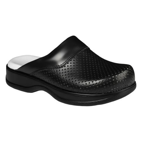 Kadın Sabo Terlik Siyah Deri - 208 Model - Standart Topuk Anatomik (LABOR)