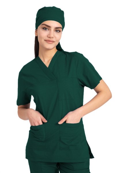Cerrahi Forma Kadın Hâkî Yeşil Teri koton