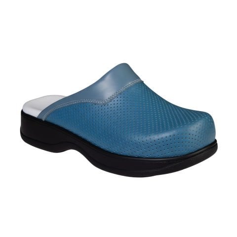 Kadın Sabo Terlik İndigo Deri - 208 Model - Standart Topuk Anatomik (LABOR)