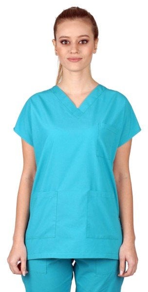 Dr Greys Modeli Cerrahi Forma Kadın Benetton Yeşili Terikoton
