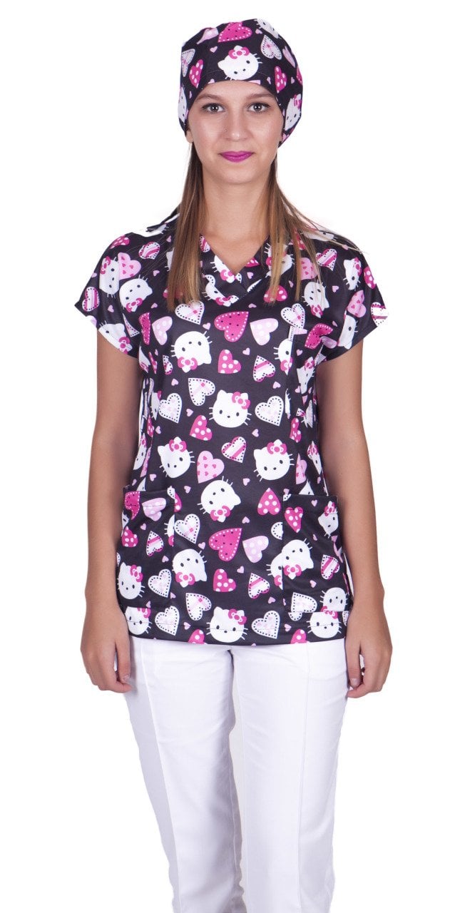 Labor Siyah Kity Desen Sabo Terlik, Üst Forma, Kumaş Bone