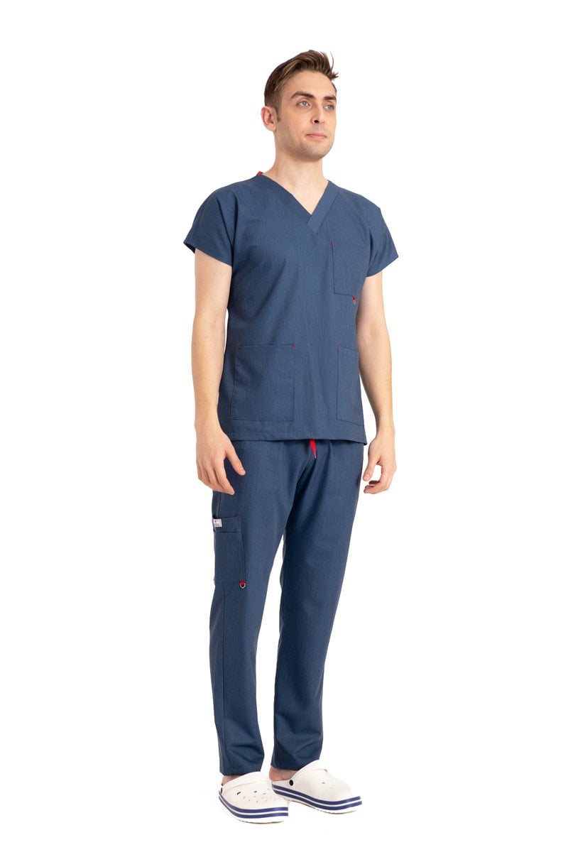 Dr Elastik Scrubs Likralı Pamuklu Kot Kumaş Erkek