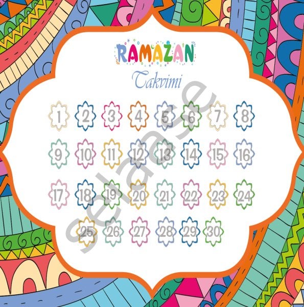 RAMAZAN TAKVİMİ Rengarenk