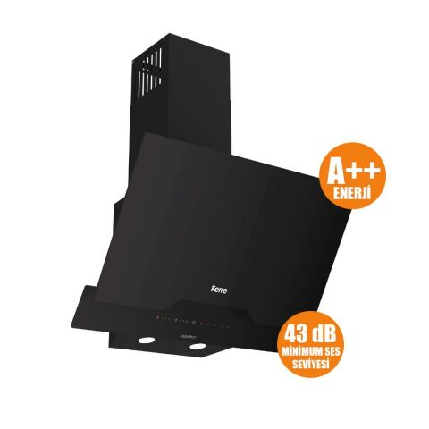 FERRE D063-SA  SILENTART SERİSİ SESSİZ DC INVERTÖR MOTORLU 60 CM SİYAH DAVLUMBAZ-450M3