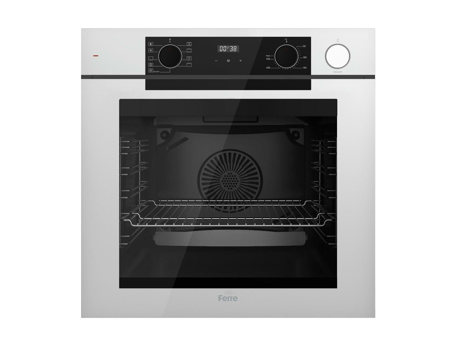 FERRE QEP64CB STEAMART - FRYART SERİSİ BEYAZ ANKASTRE FIRIN (0+9 KONUM)