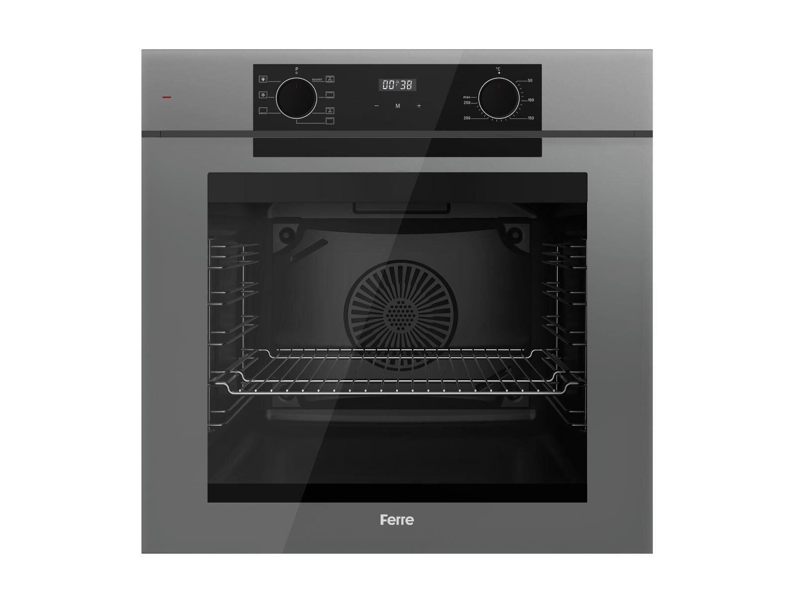 FERRE QEP63CPR FRYART SERİSİ GRİ ANKASTRE FIRIN (0+7 KONUM)