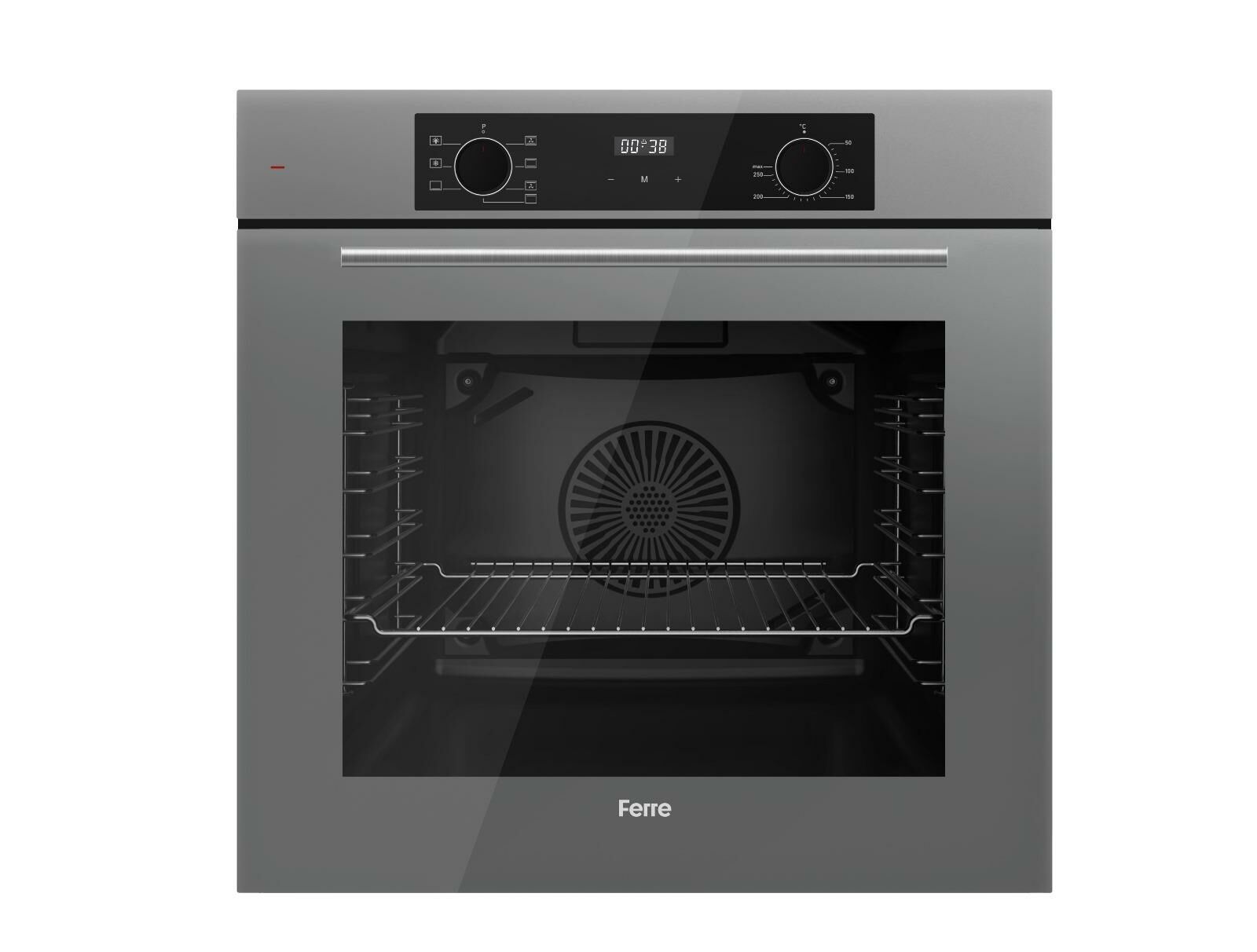 FERRE QBL63CPR FLOWART SERİSİ GRİ ANKASTRE FIRIN (0+7 KONUM)