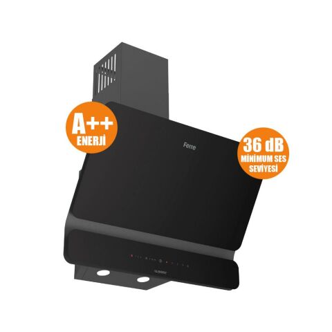 Ferre FLOWART-SILENTART Serisi Siyah Set (SC405-WFA + QBL63CS +D080-SA ) - Döküm Izgara / 65 cm Ocak