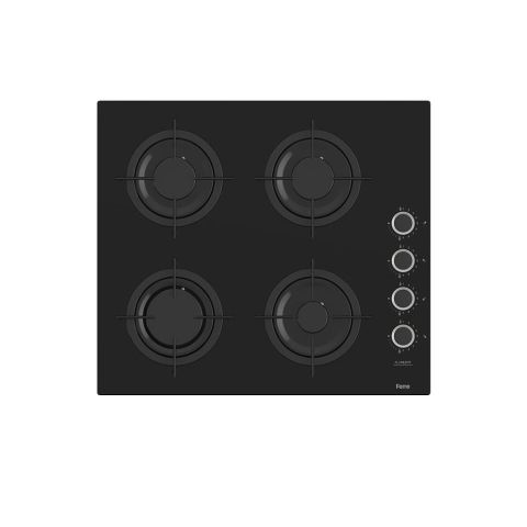 Ferre FLOWART-SILENTART-FLAMEART Serisi Siyah Set (CS205-FA + QBL63CS +D063-SA ) - Emaye Izgara / Kademeli Musluk