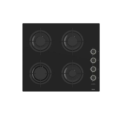 Ferre FLOWART-FLAMEART  Serisi Siyah Set (CS205-FA + QBL63CS +D080 ) - Emaye Izgara / Kademeli Musluk