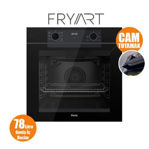 Ferre FRYART-SILENTART Serisi Siyah Set (SS205 + QEP63CS +D080-SA ) - Emaye Izgara